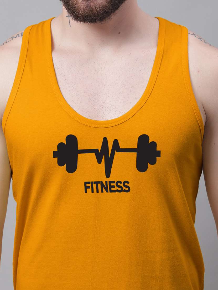 men typography cotton vest - 20261985 -  Standard Image - 4