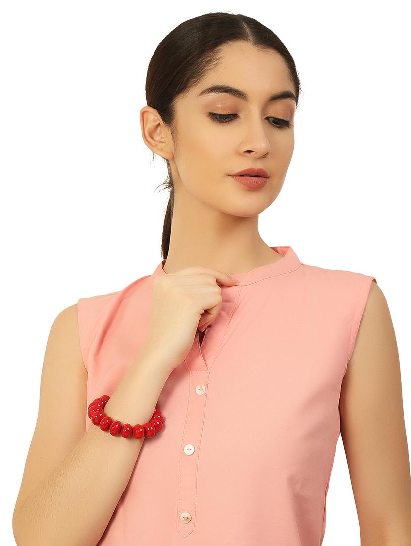 red plastic bangle bracelets - 20262115 - Standard Image - 4