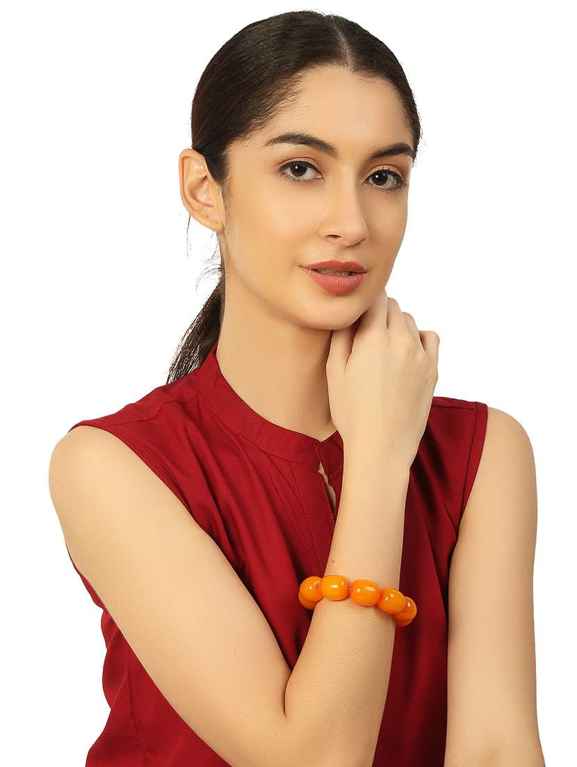 orange plastic bangle bracelets - 20262117 - Standard Image - 4