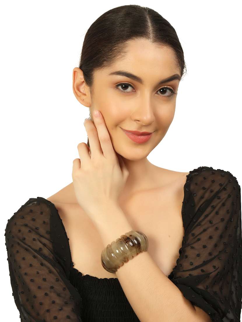 metallic plastic bangle bracelets - 20262125 -  Standard Image - 4