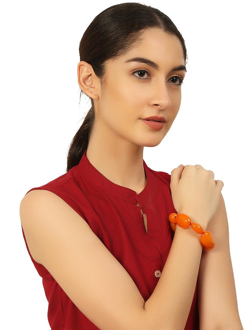 orange plastic bangle bracelets - 20262150 - Standard Image - 4