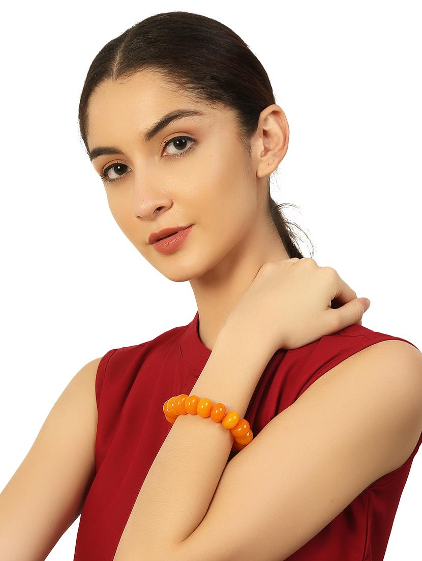 orange plastic bangle bracelets - 20262154 - Standard Image - 4