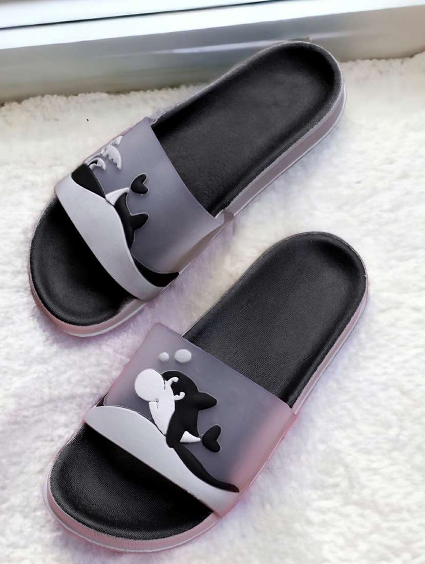 kapyansh transparent quirky slides for women