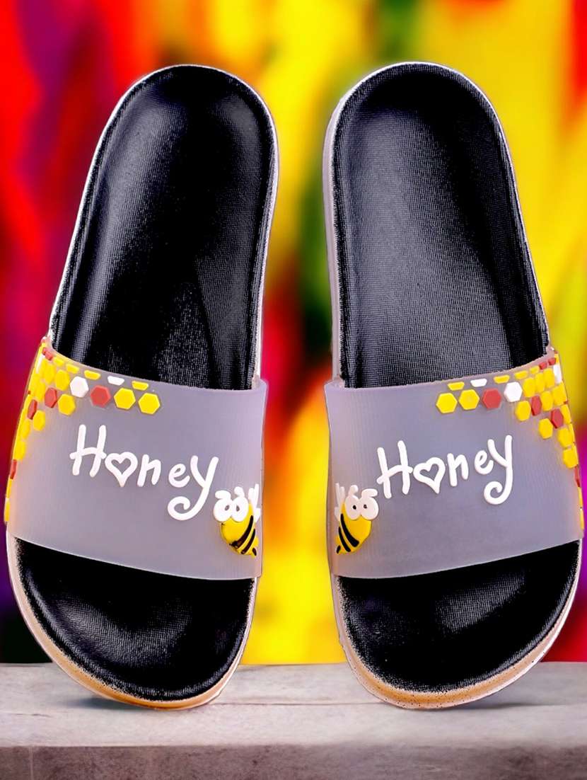 kapyansh transparent quirky slides for women
