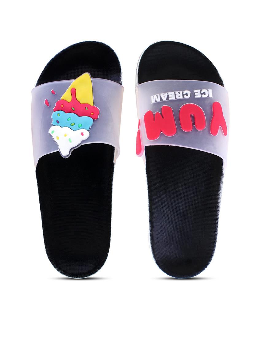 kapyansh transparent quirky slides for women - 20263669 -  Standard Image - 1