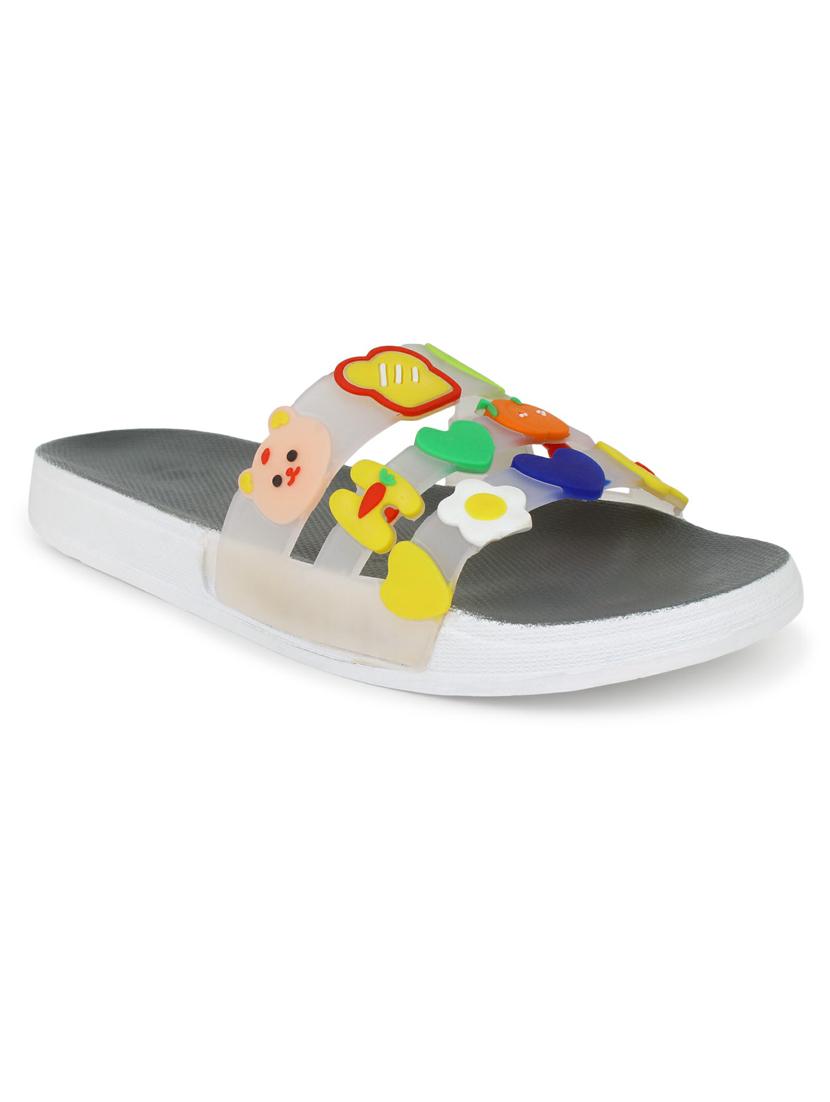kapyansh transparent quirky slides for women - 20263683 -  Standard Image - 1
