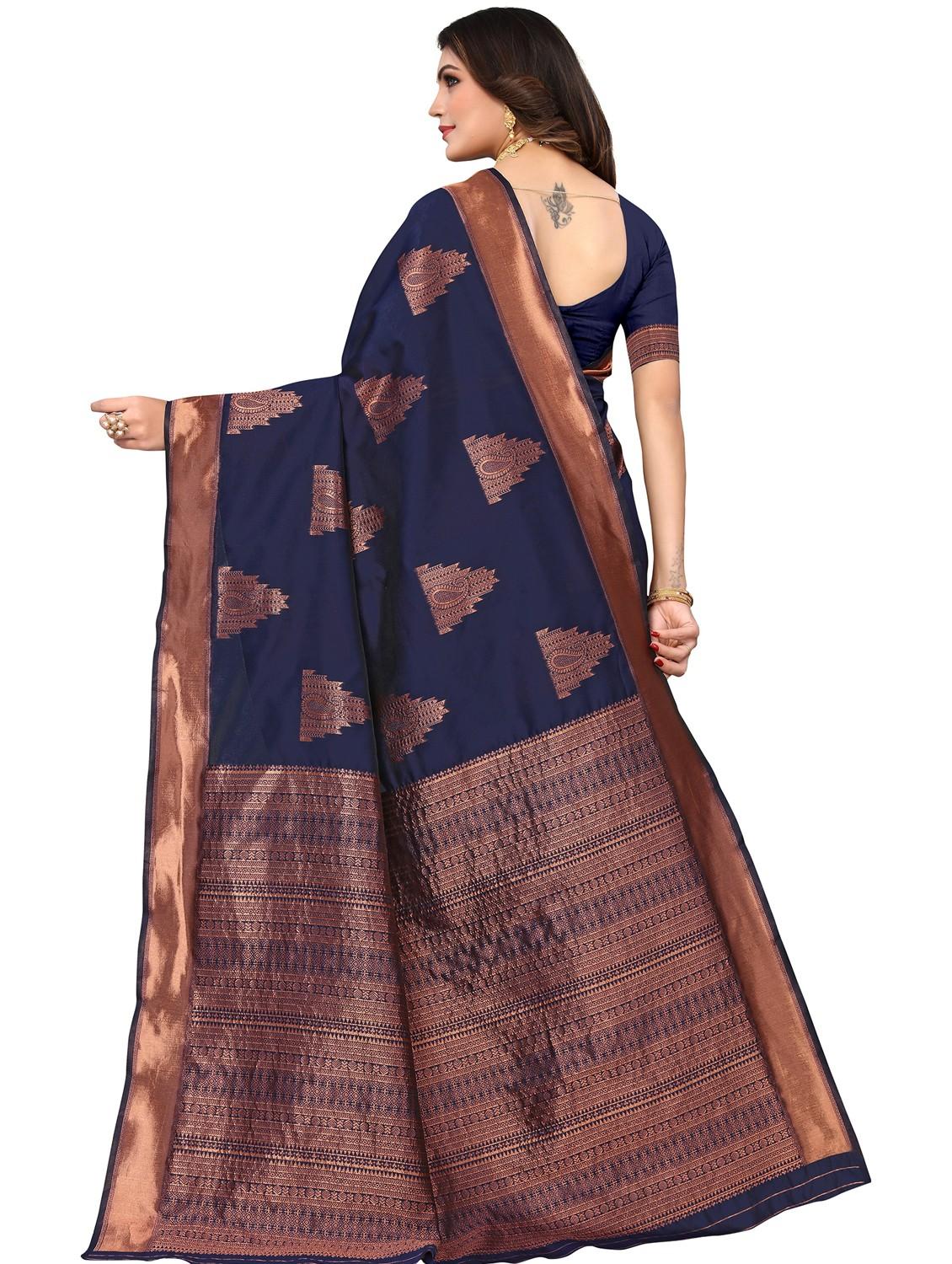 women's banarasi saree with blouse - 20264375 - Standard Image - 1
