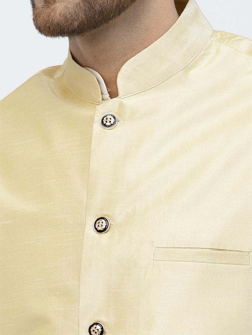men solid kurta pyjama ethnic jacket set - 20265959 - Standard Image - 4