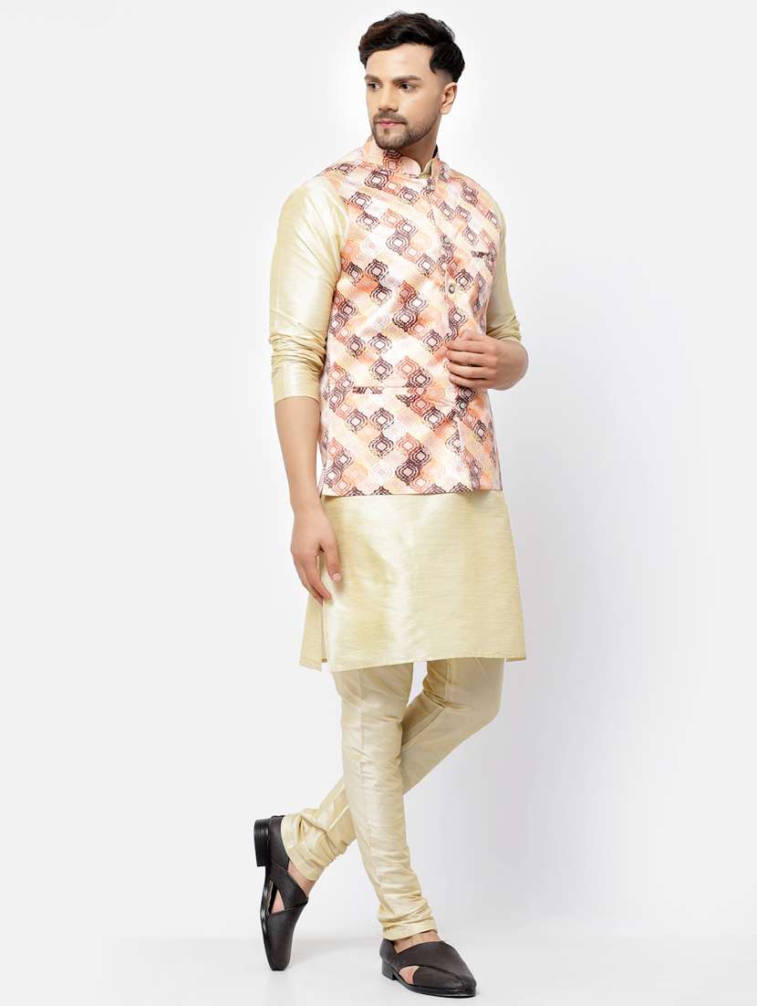 men block print kurta pyjama ethnic wear set - 20266063 -  Standard Image - 1