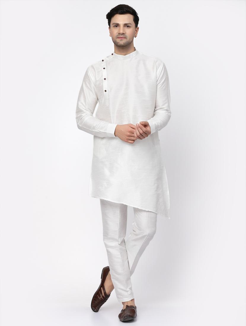 men solid kurta pyjama ethnic set - 20266108 - Standard Image - 1