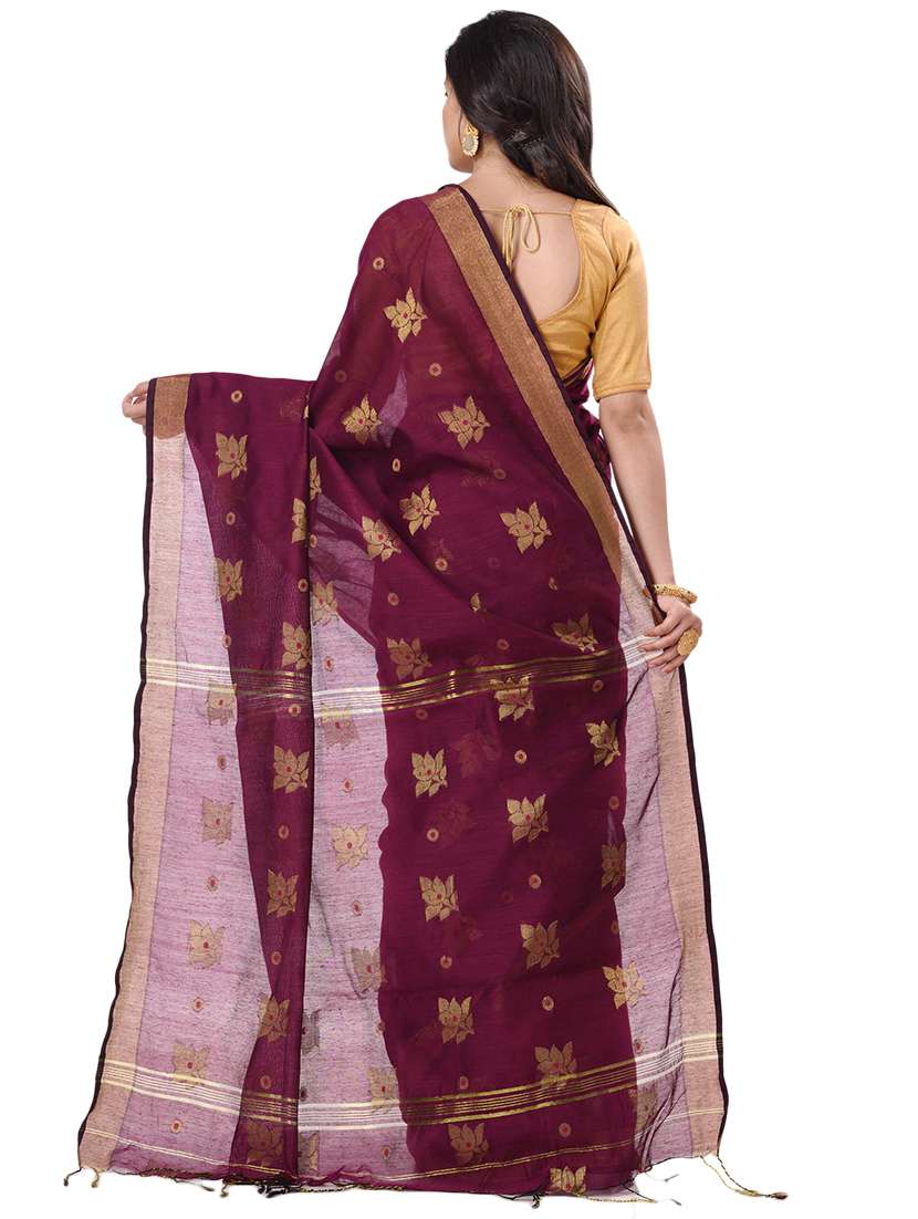 women's self design magenta colored saree with blouse - 20266281 -  Standard Image - 1