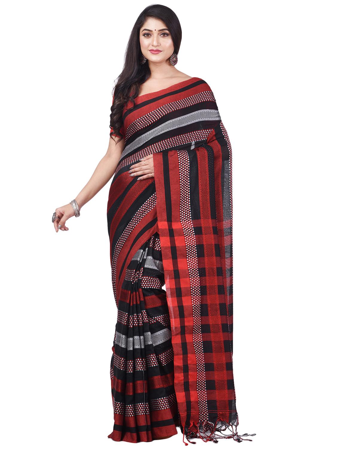 women's self design black colored saree with blouse - 20266307 - Zoom Image - 0
