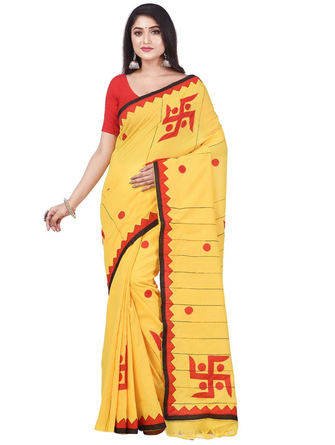 women's embellished saree with blouse