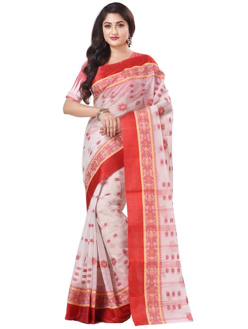 women's self design white colored saree with blouse - 20266327 - Standard Image - 0