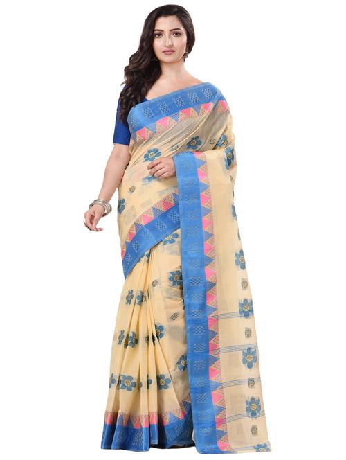 women's self design beige colored saree with blouse - 20266368 - Standard Image - 0