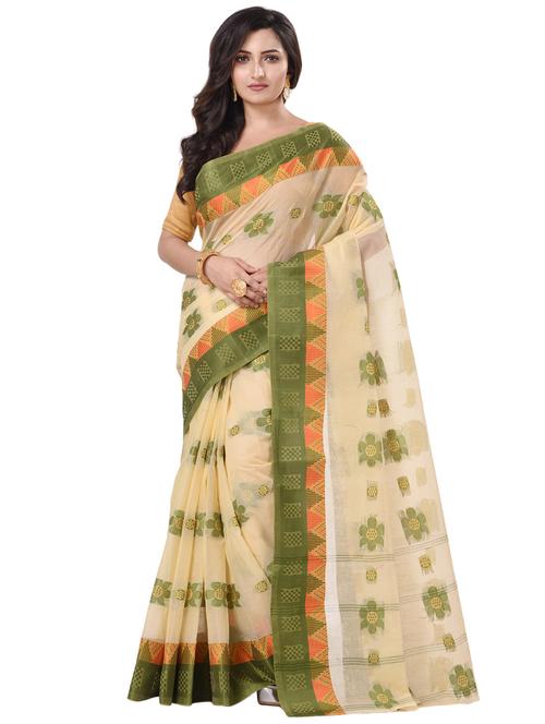 women's printed beige colored saree with blouse - 20266369 - Standard Image - 0