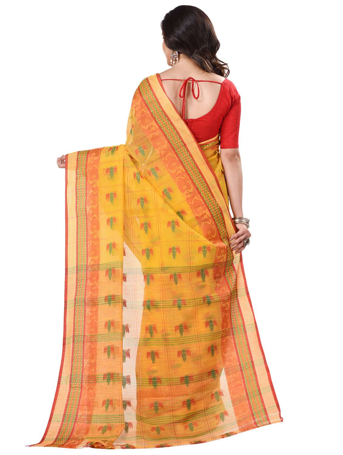 women's self design mustard colored saree with blouse - 20266375 -  Standard Image - 1