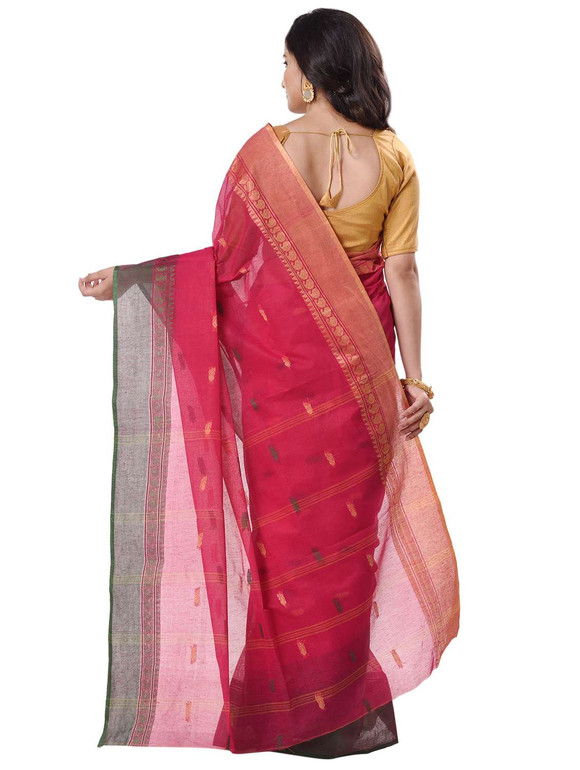 women's self design pink colored saree with blouse - 20266381 -  Standard Image - 1