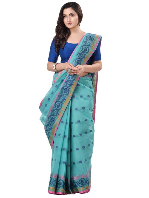 women's self design light blue colored saree with blouse - 20266403 - Standard Image - 0