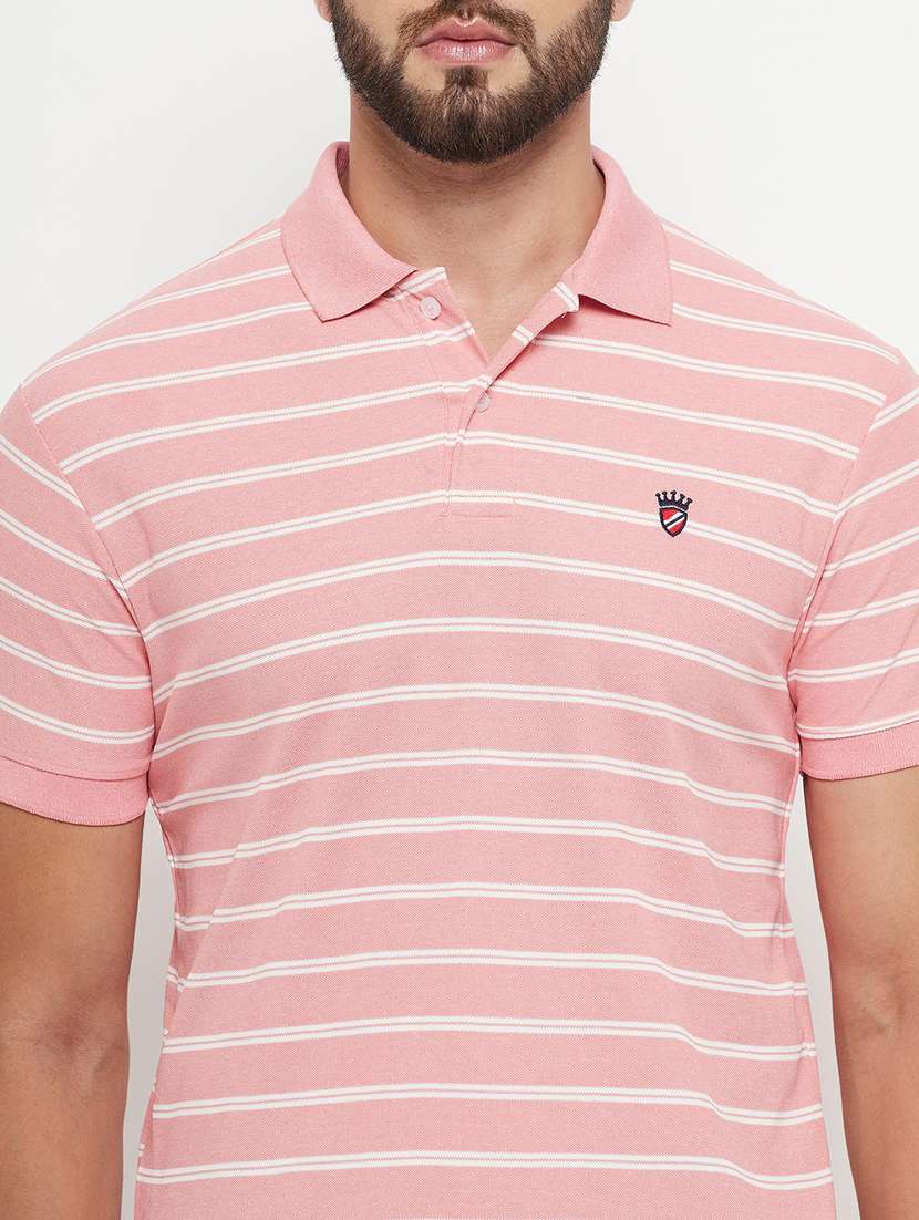 pink polyester polo t-shirt - 20266426 -  Standard Image - 4