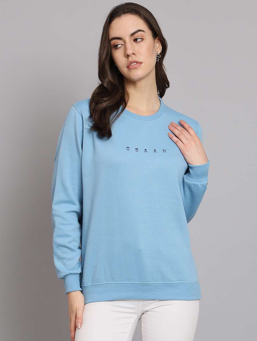 women's chest print sweatshirt