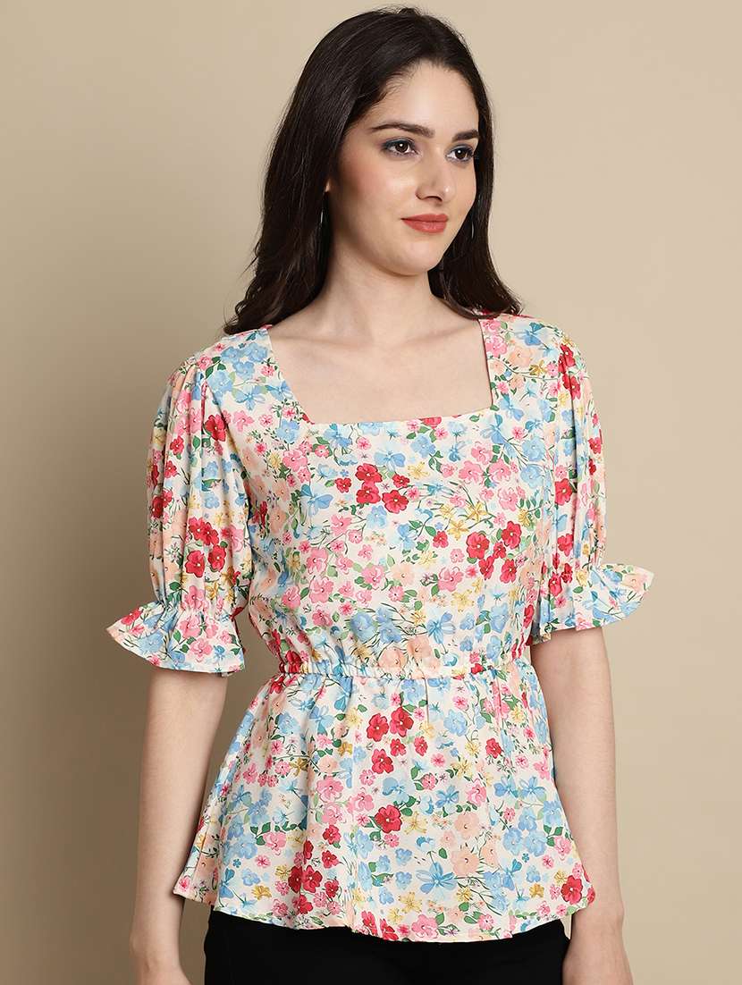 women's peplum square neck top - 20267102 -  Zoom Image - 0