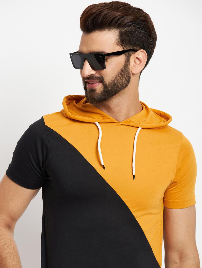 men color block polyester regular t-shirt - 20267266 -  Standard Image - 1