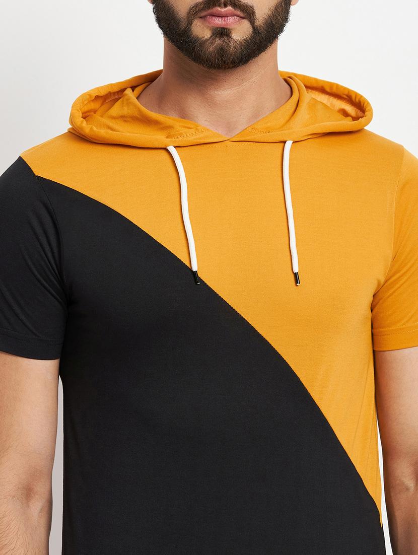 men color block polyester regular t-shirt - 20267266 - Standard Image - 4