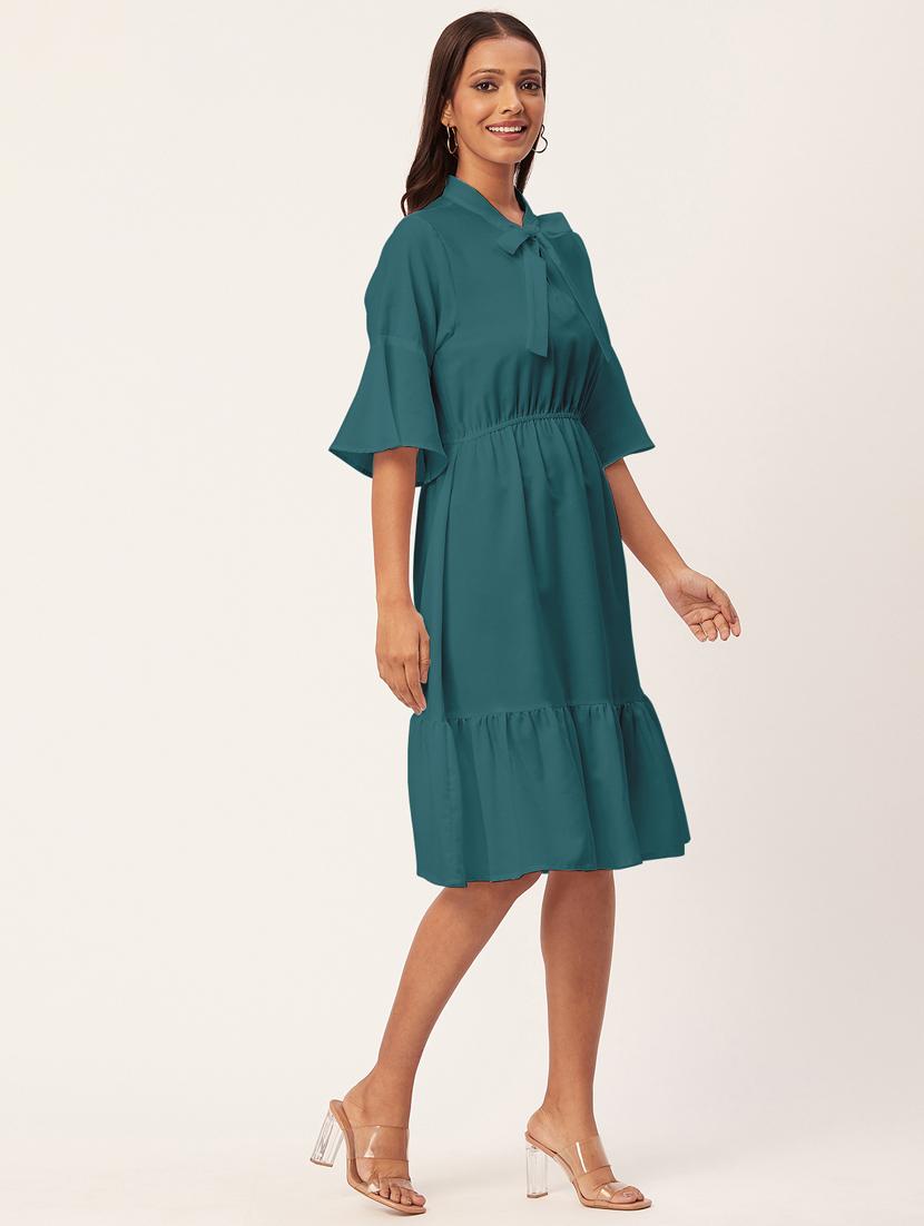 women's tiered dress solid dress - 20267509 -  Standard Image - 1