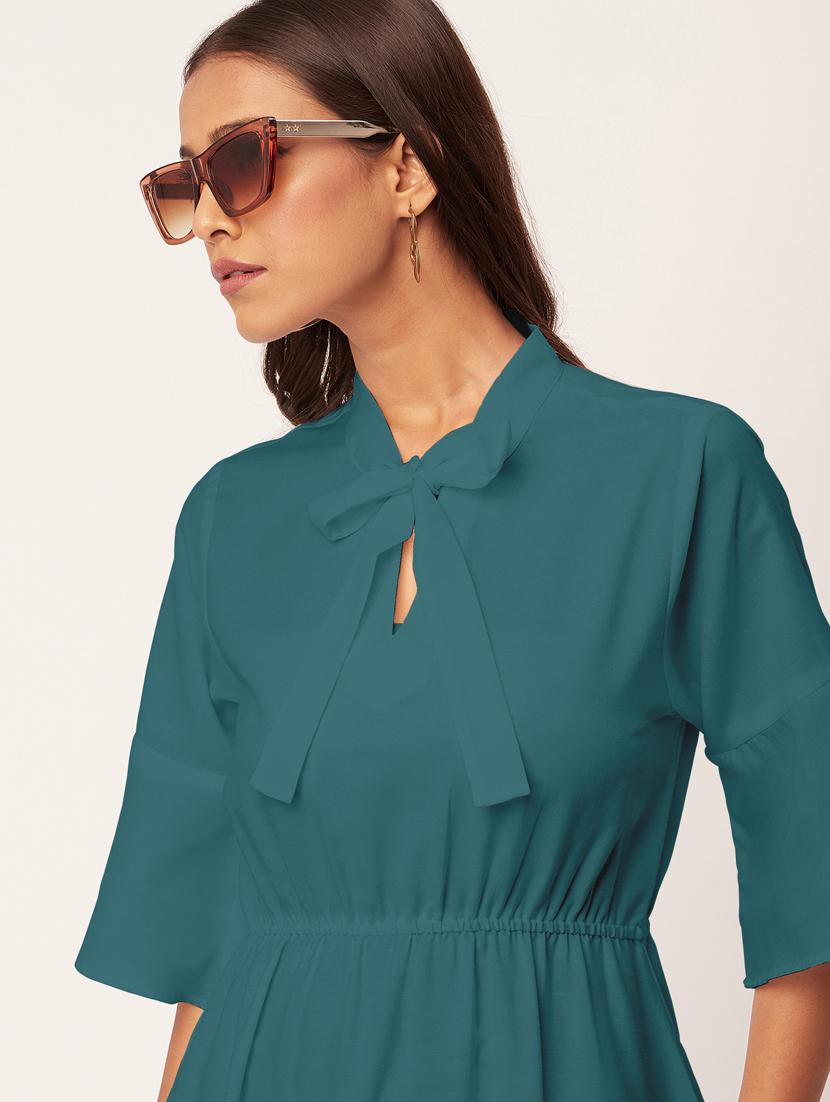 women's tiered dress solid dress - 20267509 - Standard Image - 4