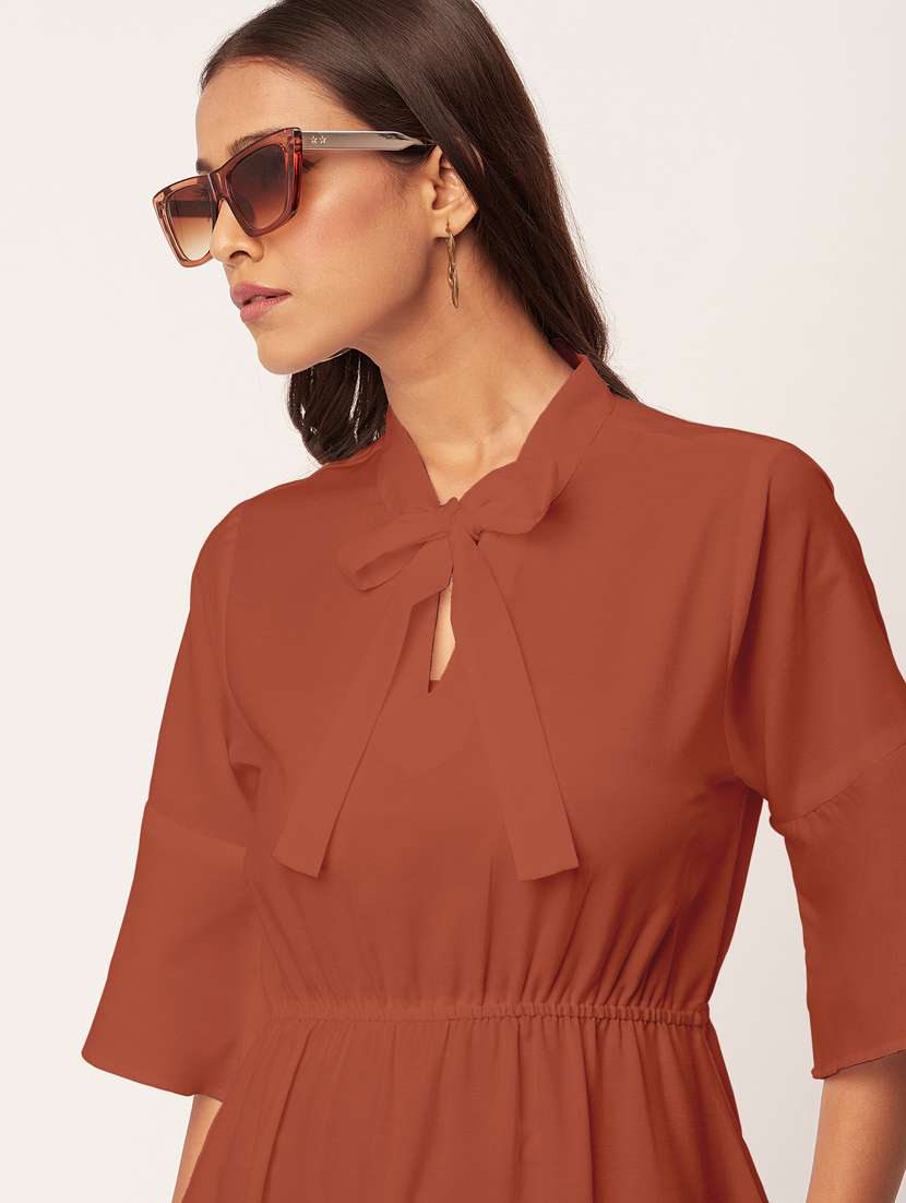 women's tiered dress solid dress - 20267510 -  Standard Image - 4