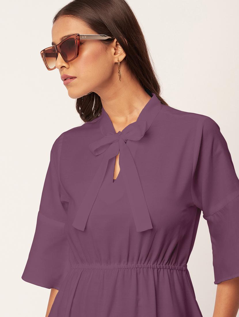 women's tiered dress solid dress - 20267512 - Standard Image - 4