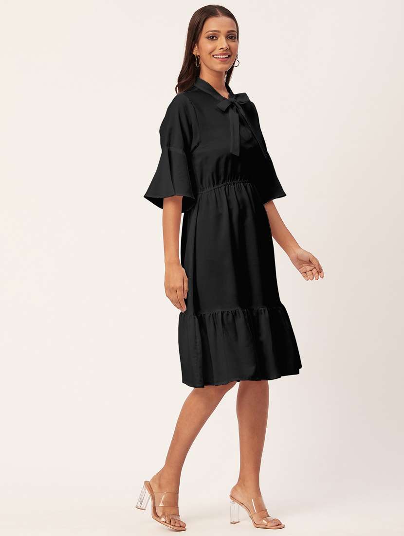 women's tiered dress solid dress - 20267513 - Standard Image - 1