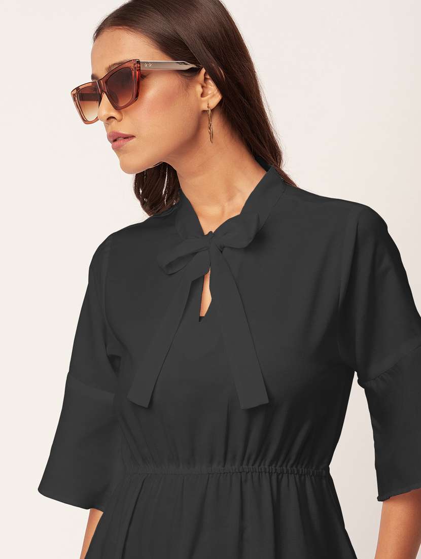 women's tiered dress solid dress - 20267513 - Standard Image - 4