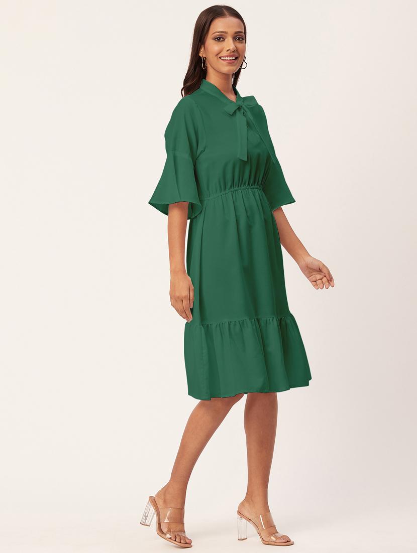 women's tiered dress solid dress - 20267514 - Standard Image - 1