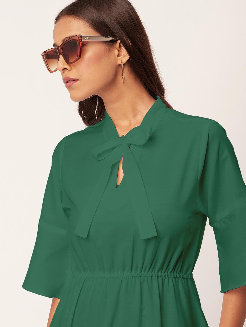 women's tiered dress solid dress - 20267514 - Standard Image - 4