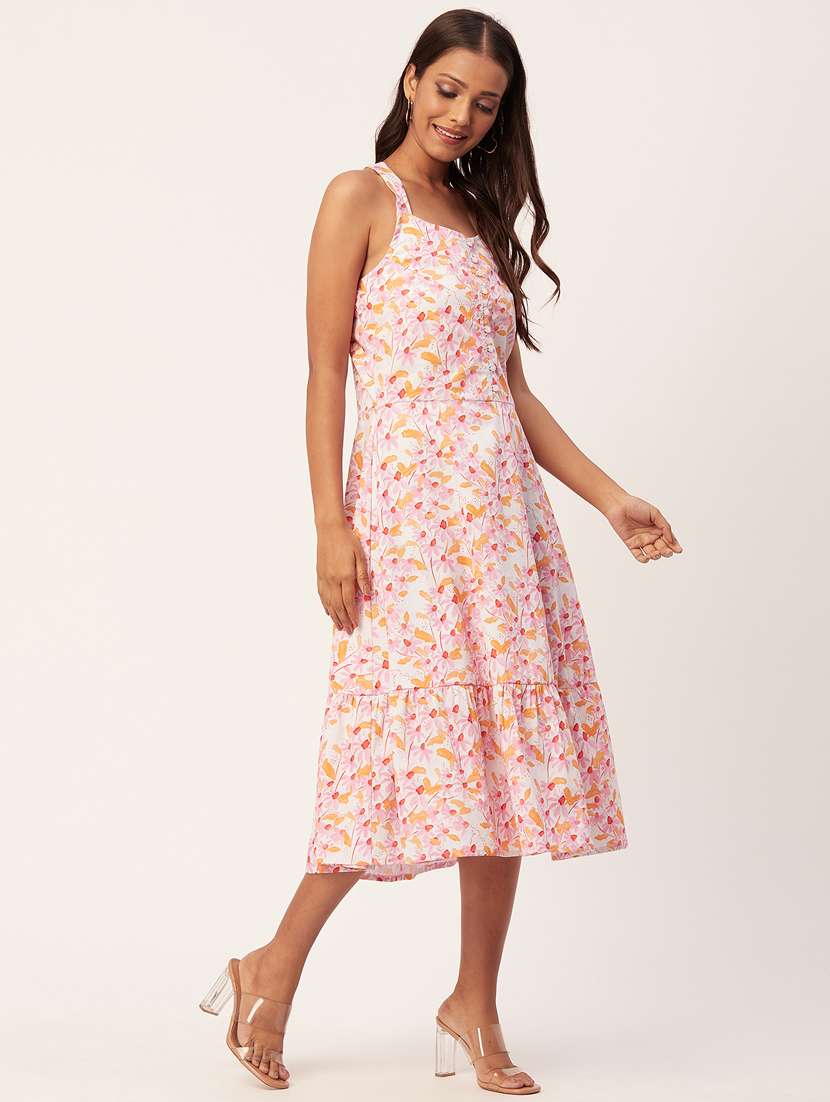 women's fit & flare floral dress - 20267523 -  Standard Image - 1