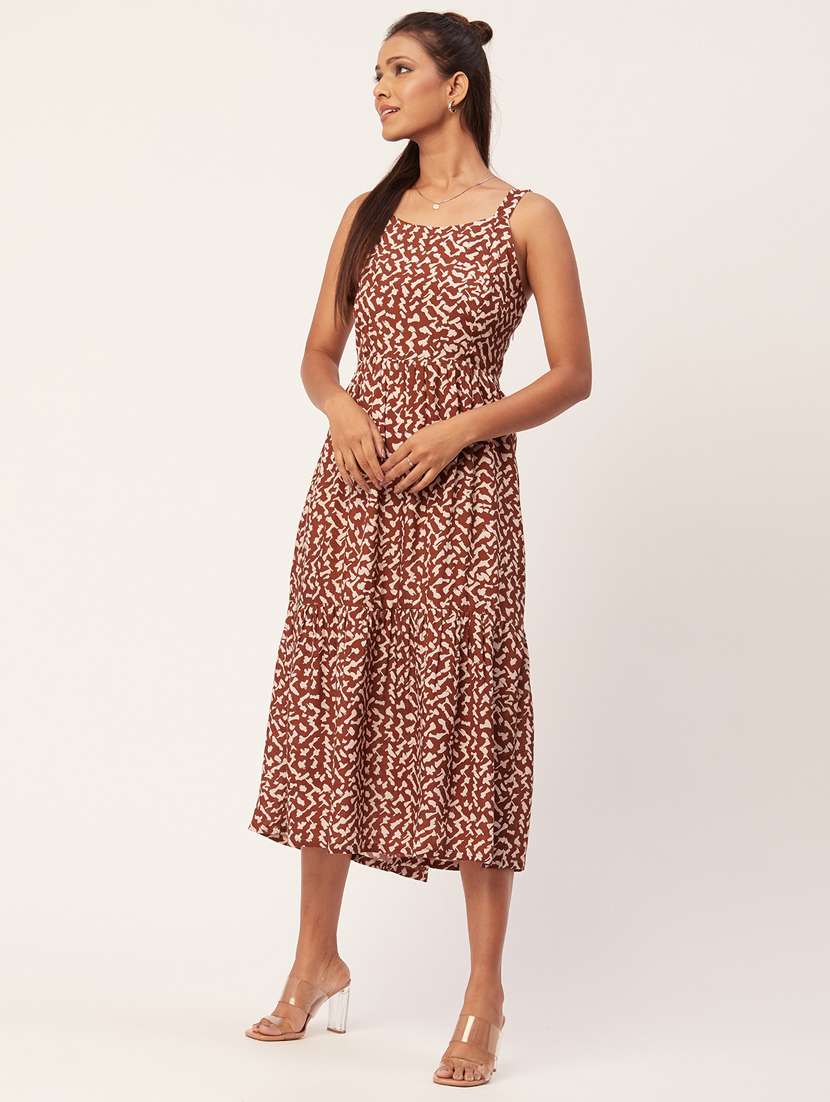 women's tiered dress printed dress - 20267529 -  Standard Image - 1