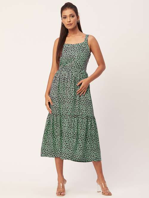 women's tiered dress animal print dress - 20267533 -  Standard Image - 0