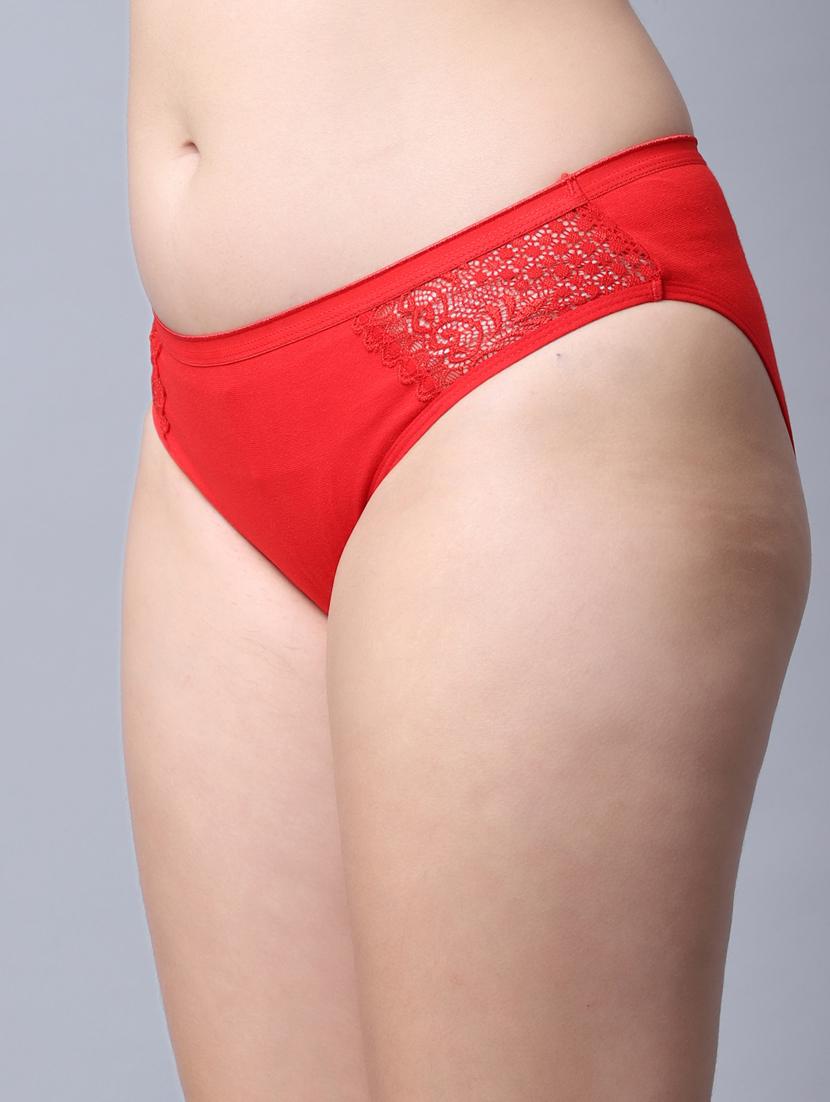 red cotton hipster panty - 20267535 - Standard Image - 1
