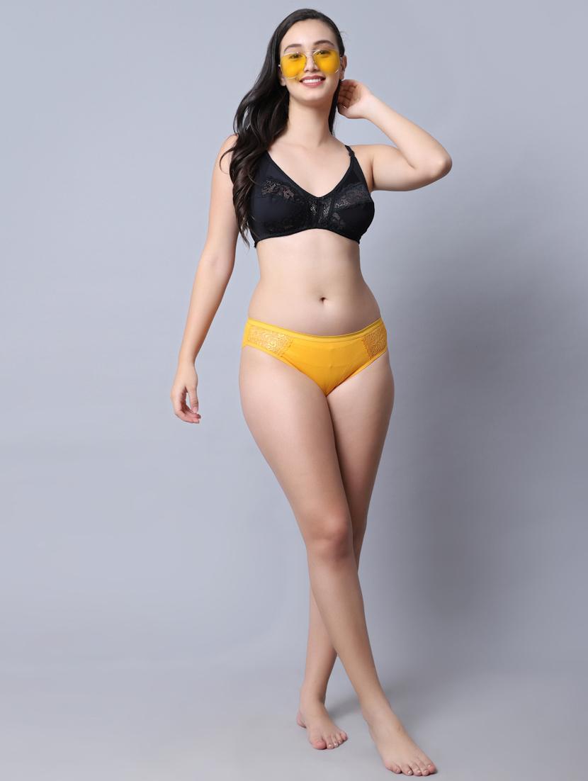 yellow cotton hipster panty - 20267536 - Standard Image - 4