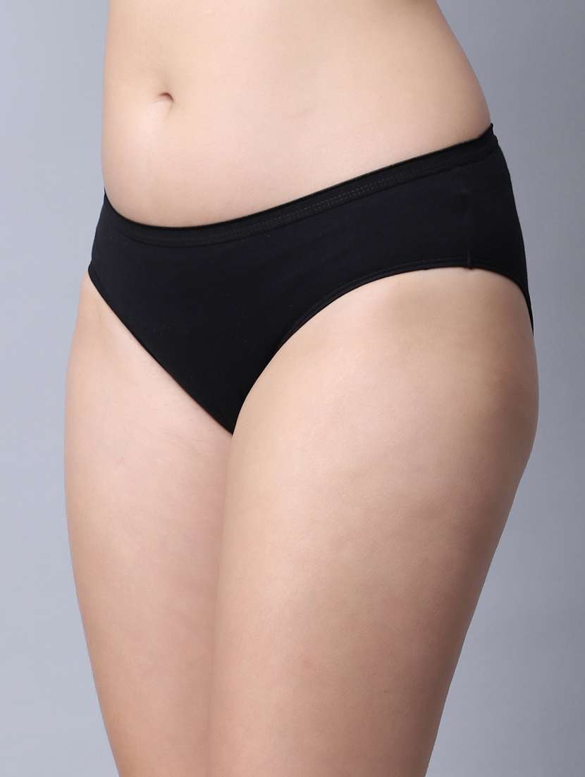 black cotton hipster panty - 20267544 -  Standard Image - 1