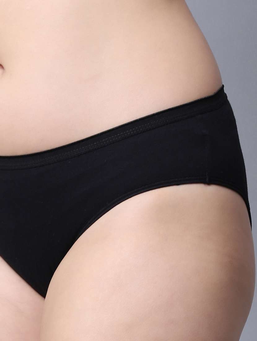 black cotton hipster panty - 20267544 -  Standard Image - 4