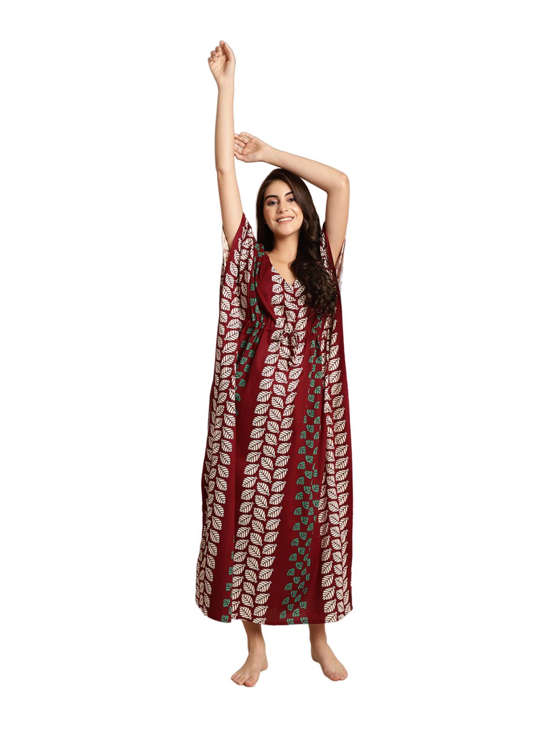 women tropical print cotton kaftan - 20267580 - Standard Image - 1