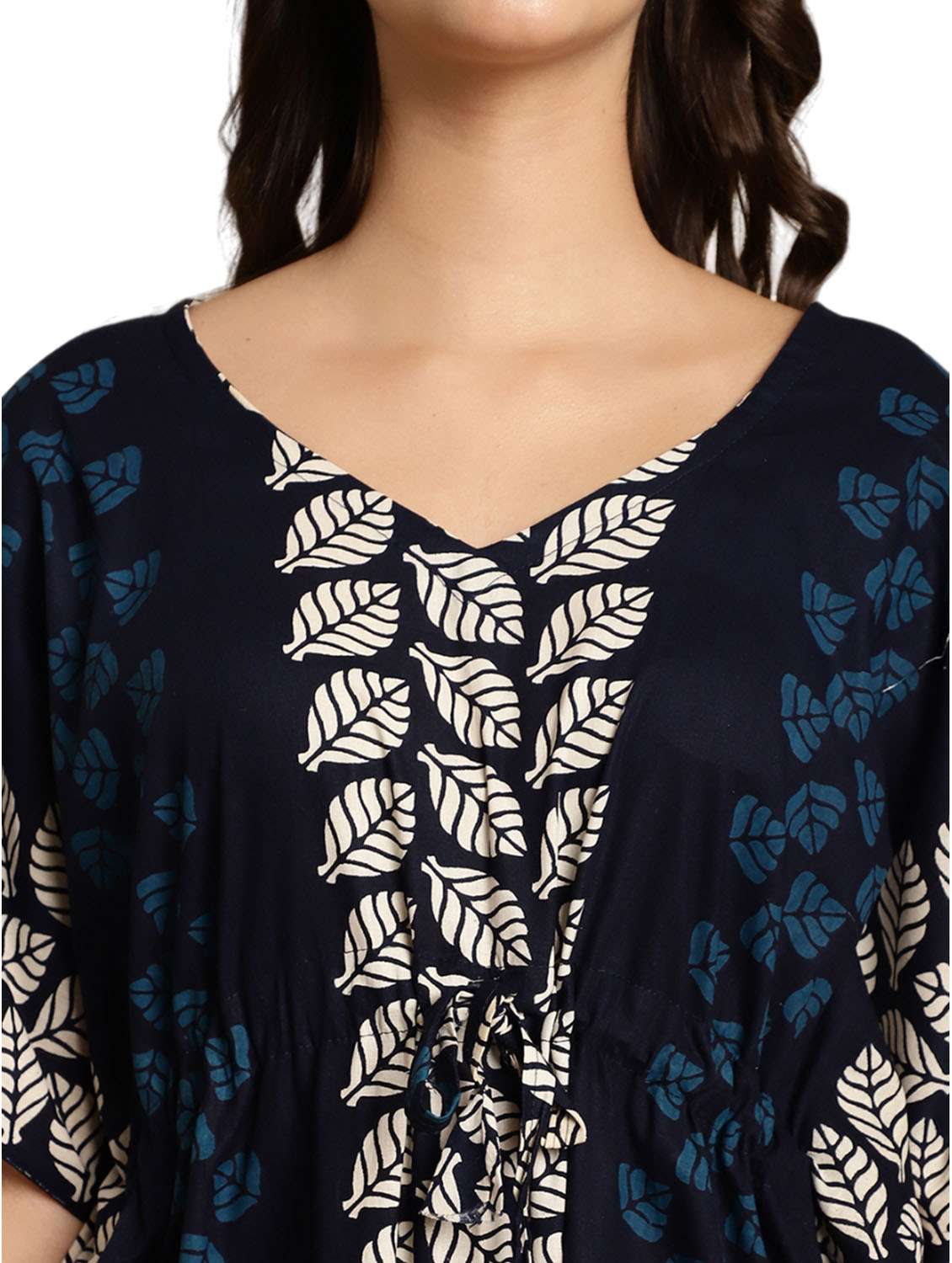 women tropical print cotton kaftan - 20267581 - Standard Image - 4