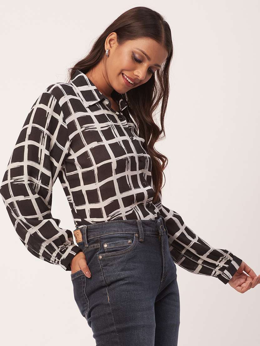 women's straight collared top - 20271558 -  Standard Image - 1