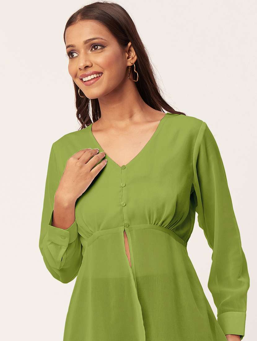 women's peplum v neck top - 20271580 - Standard Image - 4