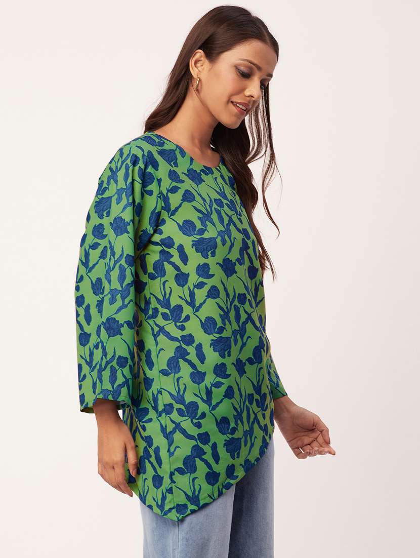 women's asymmetric round neck top - 20271583 -  Standard Image - 1