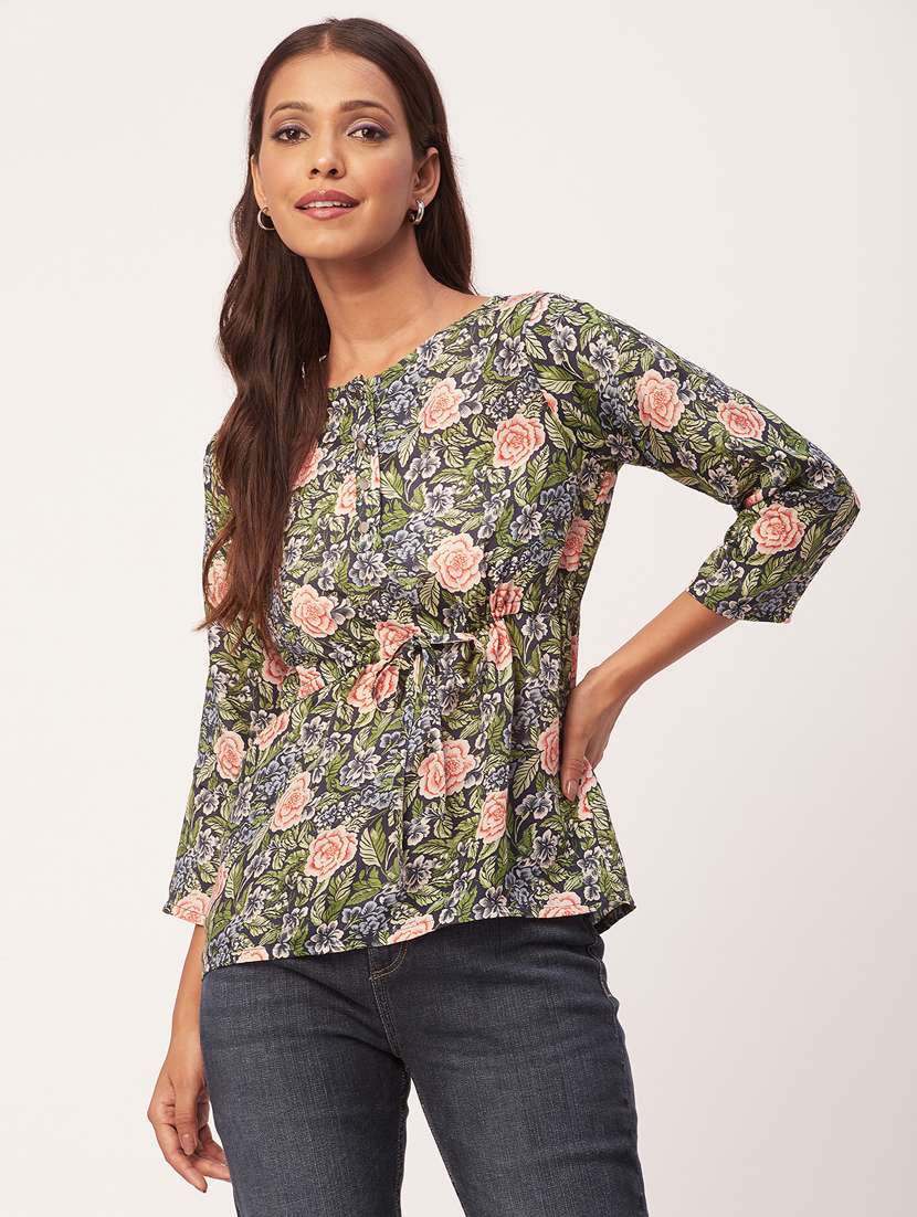 women's a line round neck top - 20271606 - Zoom Image - 0