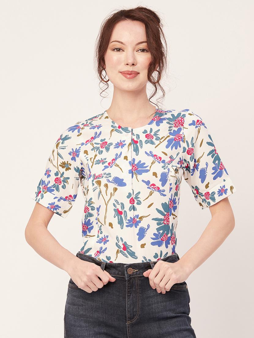 women's straight round neck top - 20271628 -  Zoom Image - 0